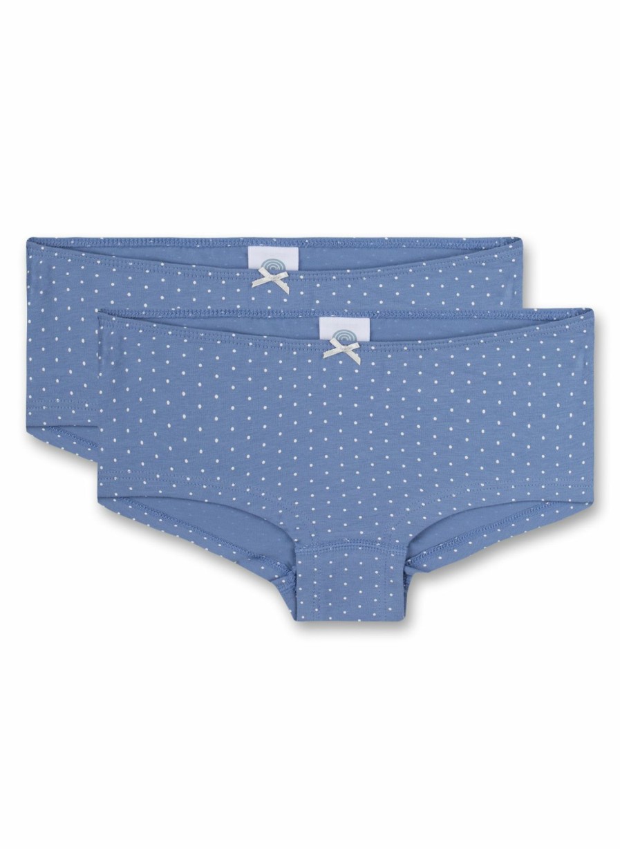 Madchen 3-14 Sanetta Panties & Hipster | Madchen-Cutbrief (Doppelpack) Blau