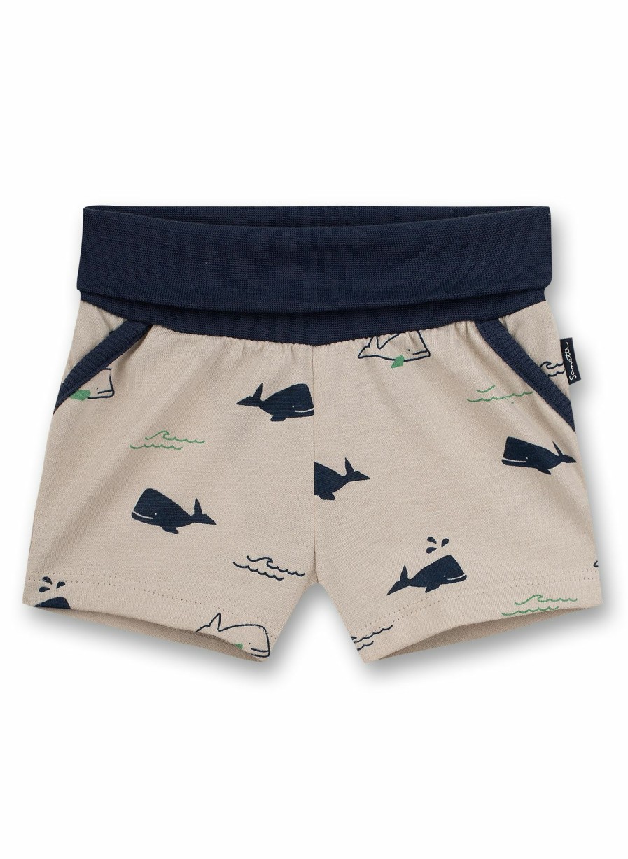 Jungs 0-3 Sanetta Hosen | Jungen-Shorts Beige Little Whale