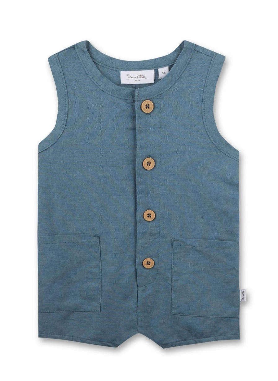 Jungs 0-3 Sanetta Strampler & Overalls | Jungen-Overall Kurz Blau